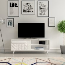 TV Asztal VENEDIK 43,7x120 cm fehér
