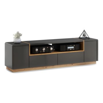 TV szekrény FRED antracit/artisan tölgy