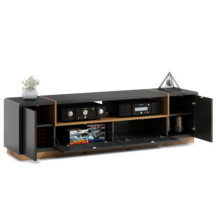 TV szekrény FRED antracit/artisan tölgy