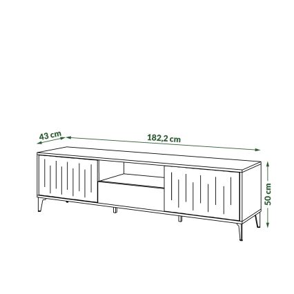 TV szekrény fiókkal RONJA taupe/fekete