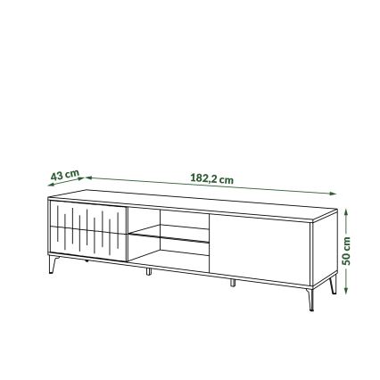 TV szekrény fiókokkal RONJA taupe/fekete