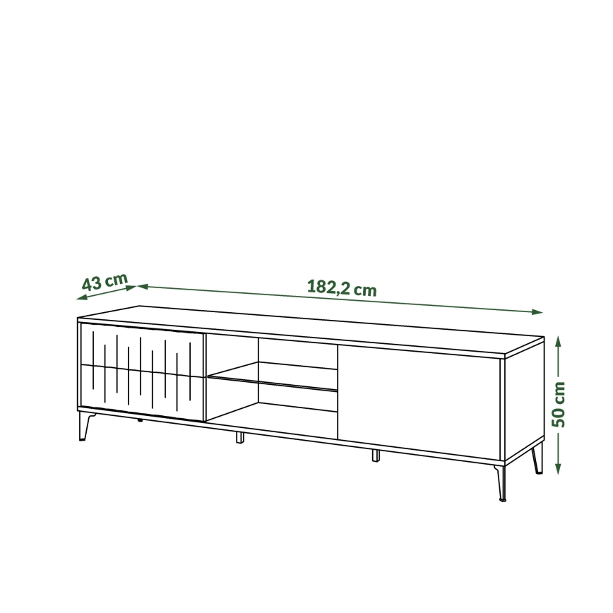 TV szekrény fiókokkal RONJA taupe/fekete