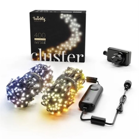 Twinkly - LED Dimmelhető kültéri karácsonyi lánc CLUSTER 400xLED 9,5m IP44 Wi-Fi