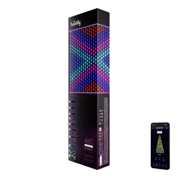 Twinkly - LED RGB állítható fényerejű karácsonyi függöny MATRIX 480xLED 1x1 m Wi-Fi