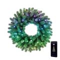 Twinkly - LED RGB állítható fényerejű karácsonyi koszorú 50xLED átmérő 60 cm Wi-Fi kapcsolattal