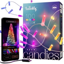 Twinkly - LED RGB Dimmelhető karácsonyi lánc CANDIES 100xLED 8 m USB Wi-Fi
