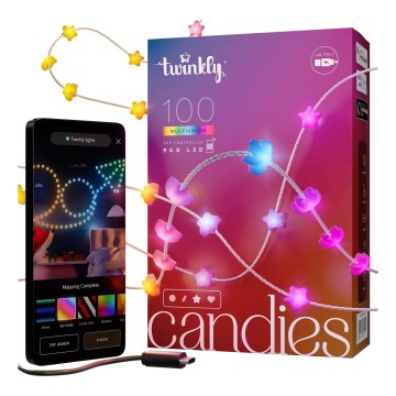 Twinkly - LED RGB fényerőszabályozható  füzér CANDIES 100 db LED 8 m USB Wi-Fi