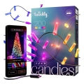 Twinkly - LED RGB Fényerőszabályozható karácsonyi fényfüzér CANDIES 200xLED 14 m USB Wi-Fi