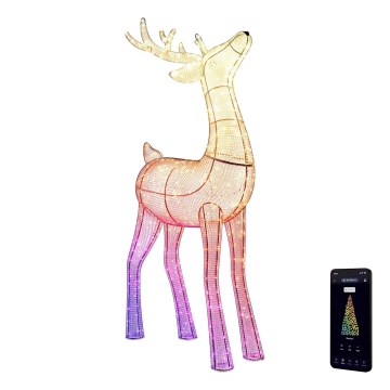 Twinkly - LED RGBW Dimmelhető kültéri Karácsonyi rénszarvas REINGEERS 240xLED IP44 Wi-Fi