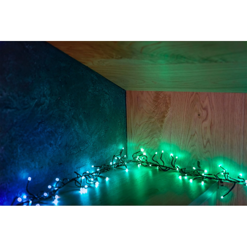 Twinkly - LED RGBW állítható fényerejű kültéri karácsonyi fényfüzér CLUSTER 400xLED 9,5m IP44 Wi-Fi