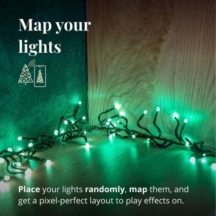 Twinkly - LED RGBW állítható fényerejű kültéri karácsonyi fényfüzér CLUSTER 400xLED 9,5m IP44 Wi-Fi