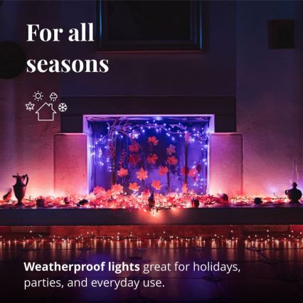 Twinkly - LED RGBW állítható fényerejű kültéri karácsonyi fényfüzér CLUSTER 400xLED 9,5m IP44 Wi-Fi
