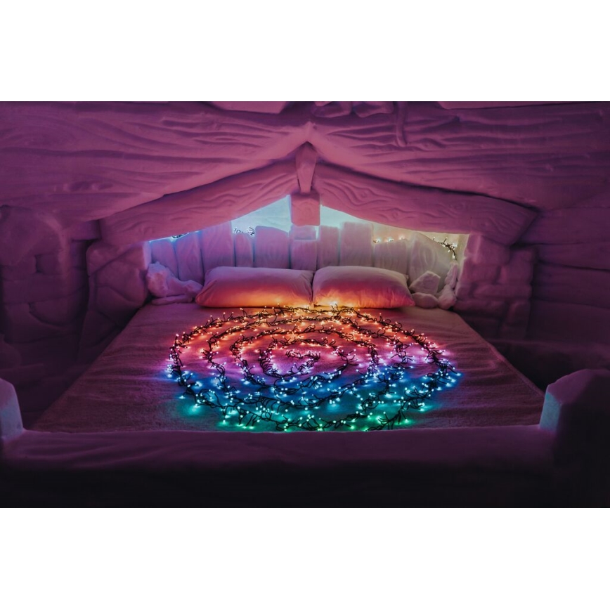 Twinkly - LED RGB Dimmelhető kültéri karácsonyi lánc CLUSTER 400xLED 9,5m IP44 Wi-Fi