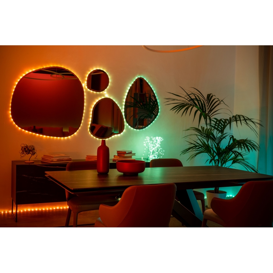 Twinkly - RGB LED dimmelhető karácsonyi fényfüzér DOTS, 60 LED, 7 m, USB és Wi‑Fi