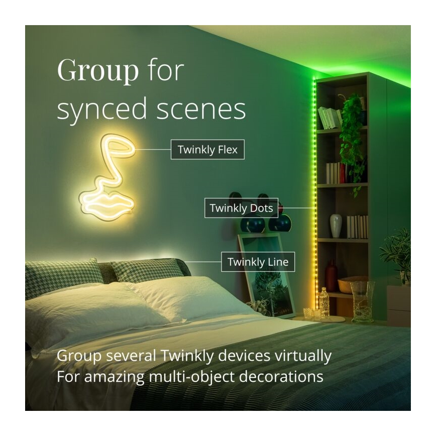 Twinkly - LED RGB kültéri dimmelhető szalag DOTS 400xLED 20 m IP44 Wi-Fi