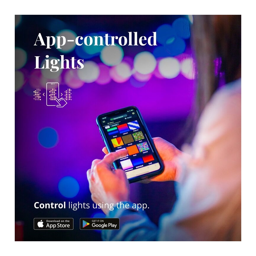 Twinkly - LED RGB Dimmelhető kültéri dekoratív lánc FESTOON 20xLED 14m IP44 Wi-Fi