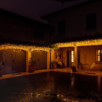 Twinkly - LED Dimmelhető kültéri Karácsonyi függöny ICICLE 190xLED 11,5m IP44 Wi-Fi