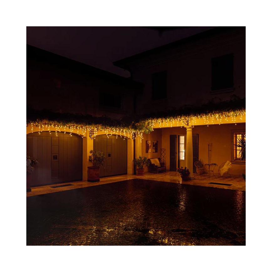 Twinkly - LED Dimmelhető kültéri Karácsonyi függöny ICICLE 190xLED 11,5m IP44 Wi-Fi