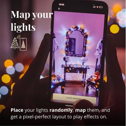 Twinkly - LED Dimmelhető kültéri Karácsonyi függöny ICICLE 190xLED 11,5m IP44 Wi-Fi