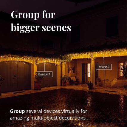 Twinkly - LED Dimmelhető kültéri Karácsonyi függöny ICICLE 190xLED 11,5m IP44 Wi-Fi
