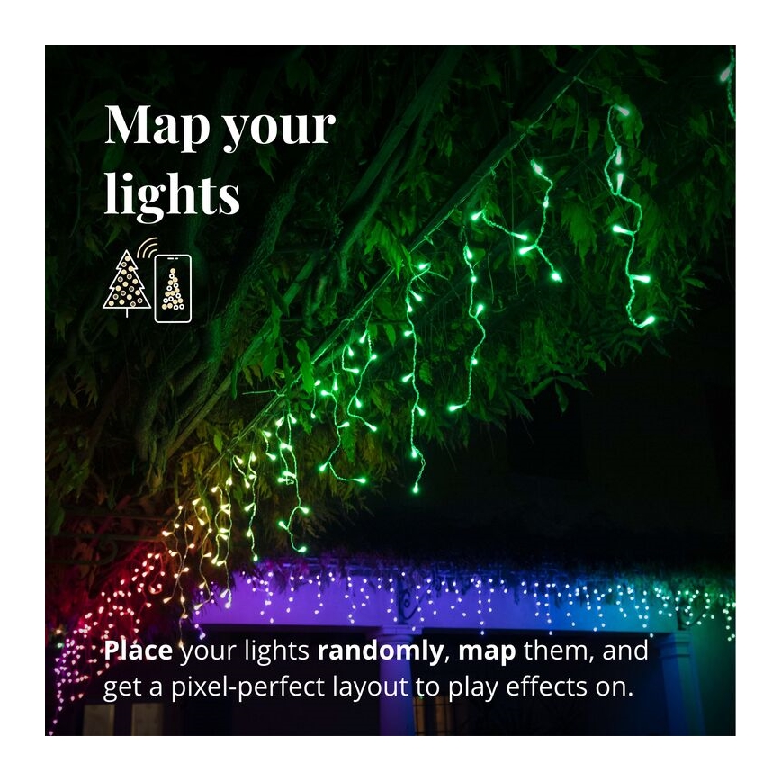 Twinkly TWI190STP-TEU - LED RGB Dimmelhető kültéri karácsonyi lánc 190xLED 11,5m IP44 Wi-Fi