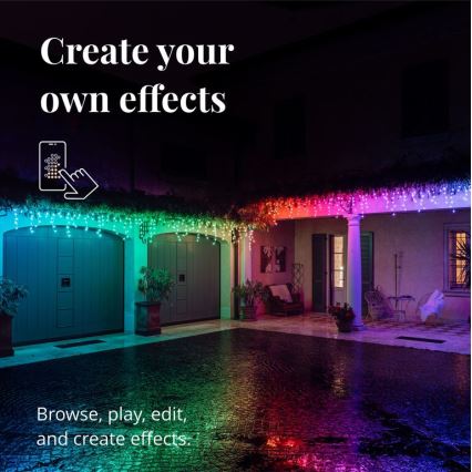 Twinkly TWI190STP-TEU - LED RGB Dimmelhető kültéri karácsonyi lánc 190xLED 11,5m IP44 Wi-Fi