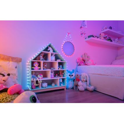 Twinkly - RGB LED fényerőszabályozható karácsonyi fényfüzér CANDIES 200xLED 14 m USB Wi-Fi