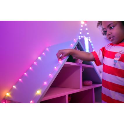 Twinkly - RGB LED fényfüzér CANDIES, dimmelhető, 200 LED, 14 m, USB, Wi-Fi