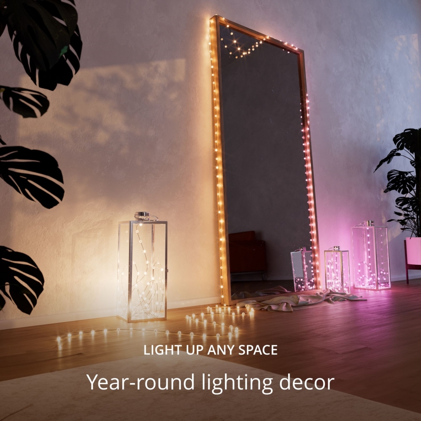 Twinkly - RGB LED állítható fényerejű karácsonyi fényfüzér CANDIES 100xLED 8 m USB Wi-Fi