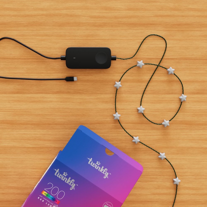 Twinkly - LED RGB Dimmelhető  fényfüzér CANDIES 200xLED 14 m USB Wi-Fi