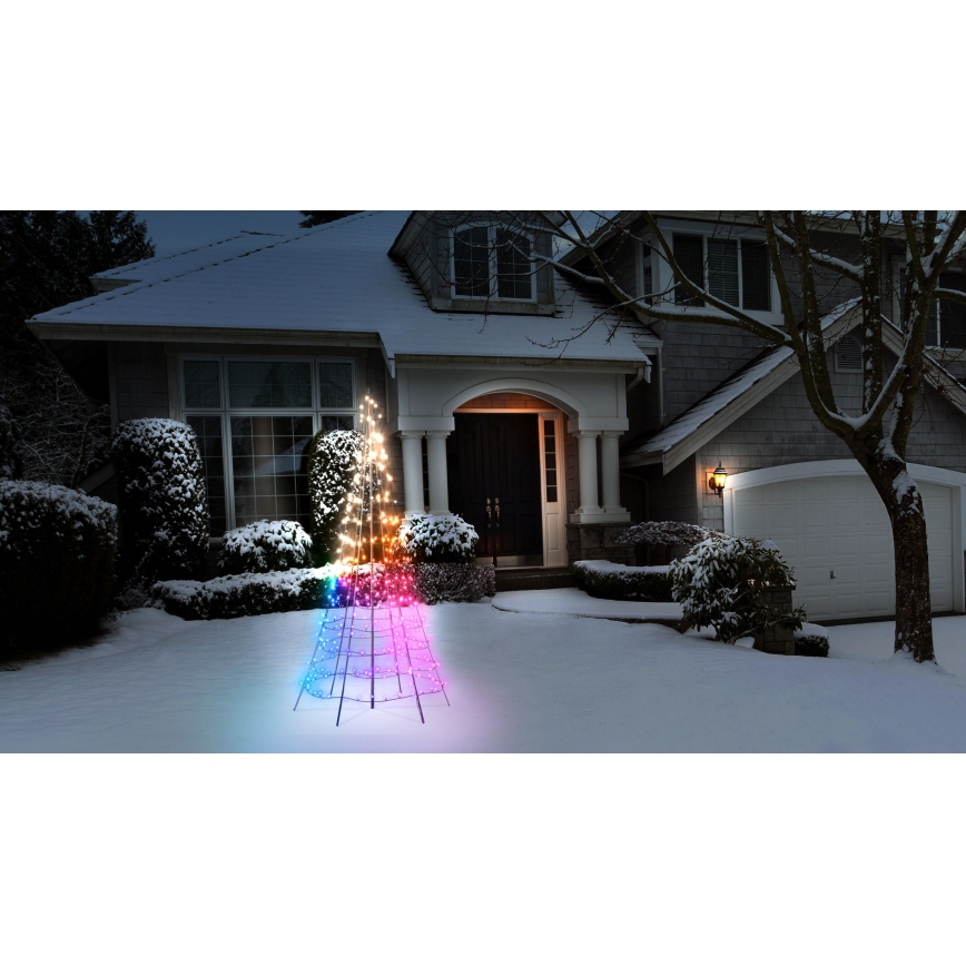 Twinkly - LED RGBW állítható fényerejű kültéri karácsonyfa LIGHT TREE 300xLED 2m IP44 Wi-Fi