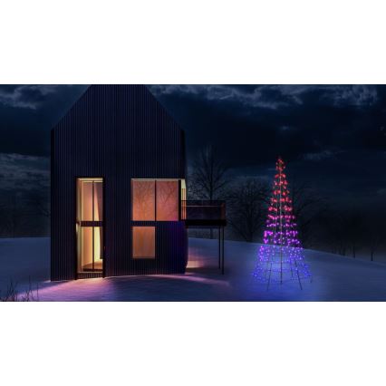 Twinkly - LED RGBW állítható fényerejű kültéri karácsonyfa LIGHT TREE 300xLED 2m IP44 Wi-Fi