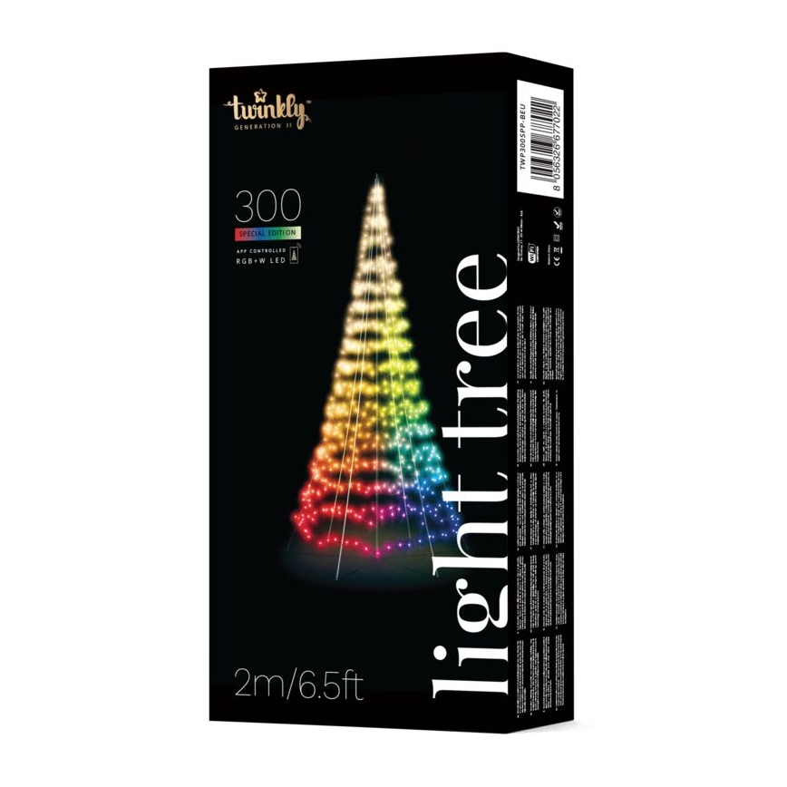 Twinkly - LED RGBW állítható fényerejű kültéri karácsonyfa LIGHT TREE 300xLED 2m IP44 Wi-Fi