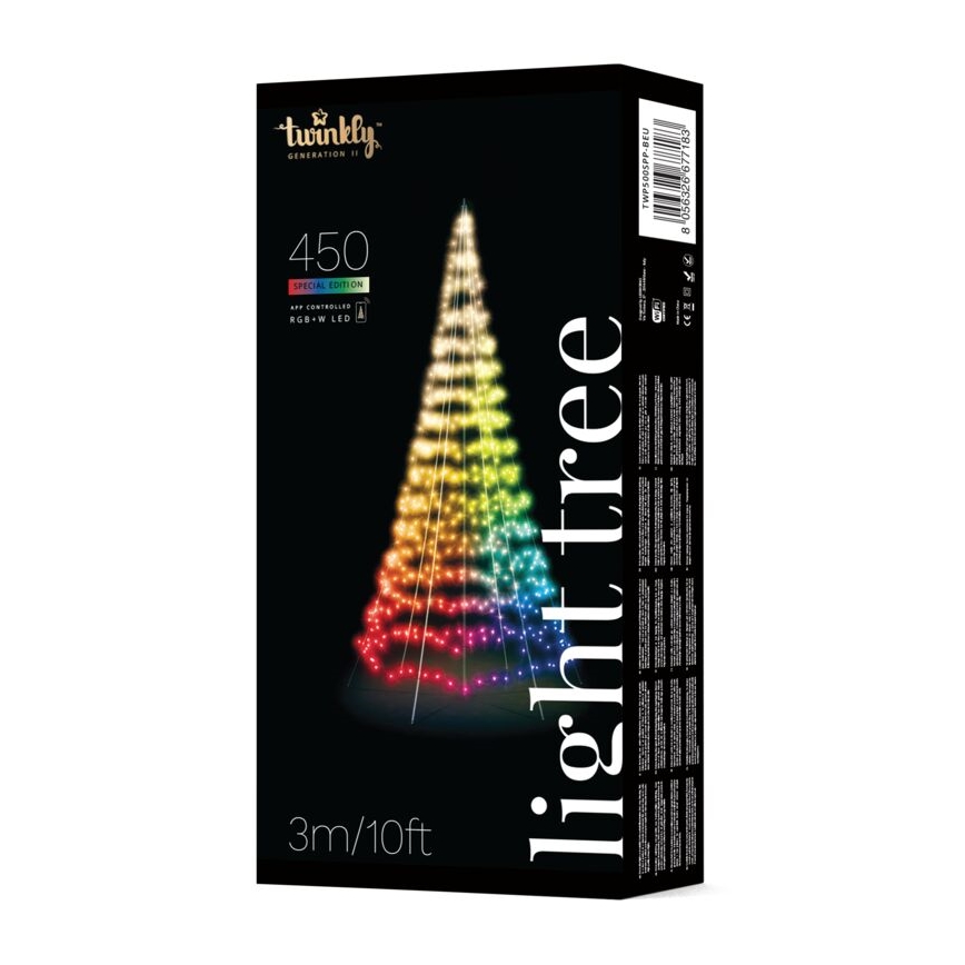 Twinkly - LED RGBW állítható fényerejű kültéri karácsonyfa LIGHT TREE 450xLED 3m IP44 Wi-Fi
