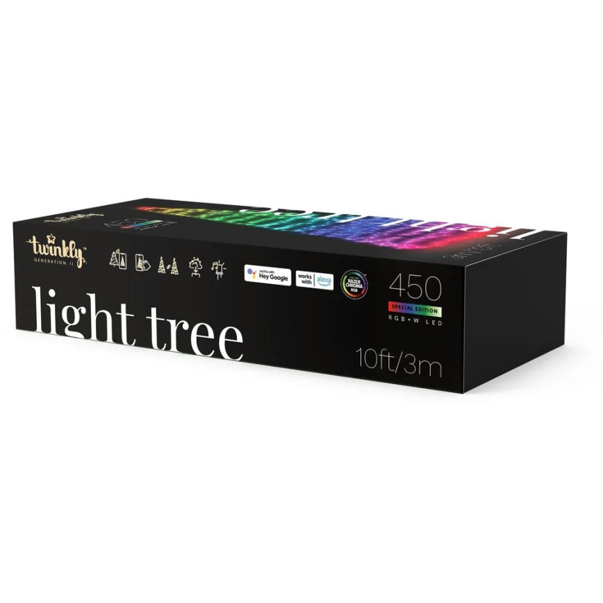 Twinkly - LED RGBW állítható fényerejű kültéri karácsonyfa LIGHT TREE 450xLED 3m IP44 Wi-Fi