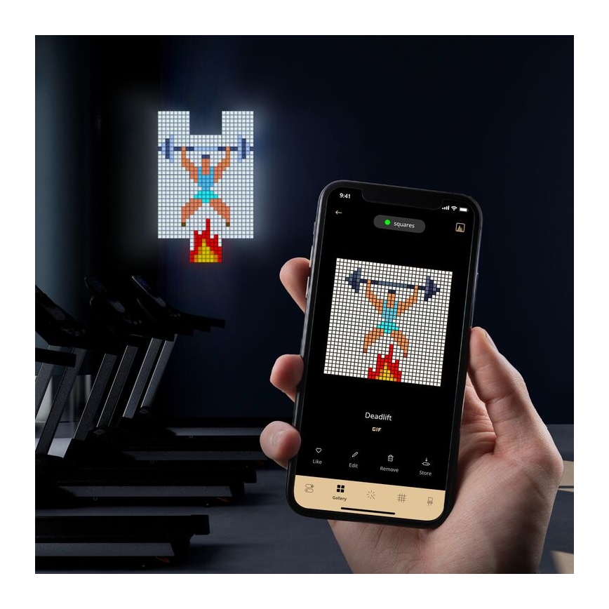 Twinkly - LED RGB Dimmelhető panel SQUARES 64xLED 16x16 cm Wi-Fi