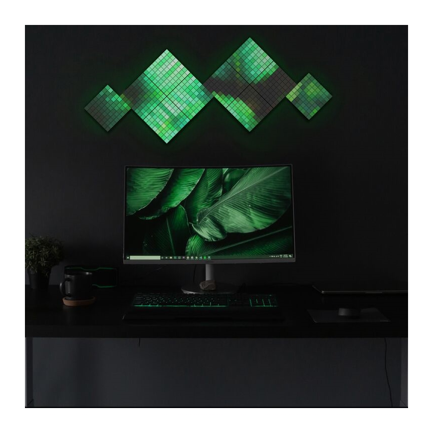 Twinkly - KÉSZLET 6xLED RGB Dimmelhető panel SQUARES 64xLED 16x16 cm Wi-Fi
