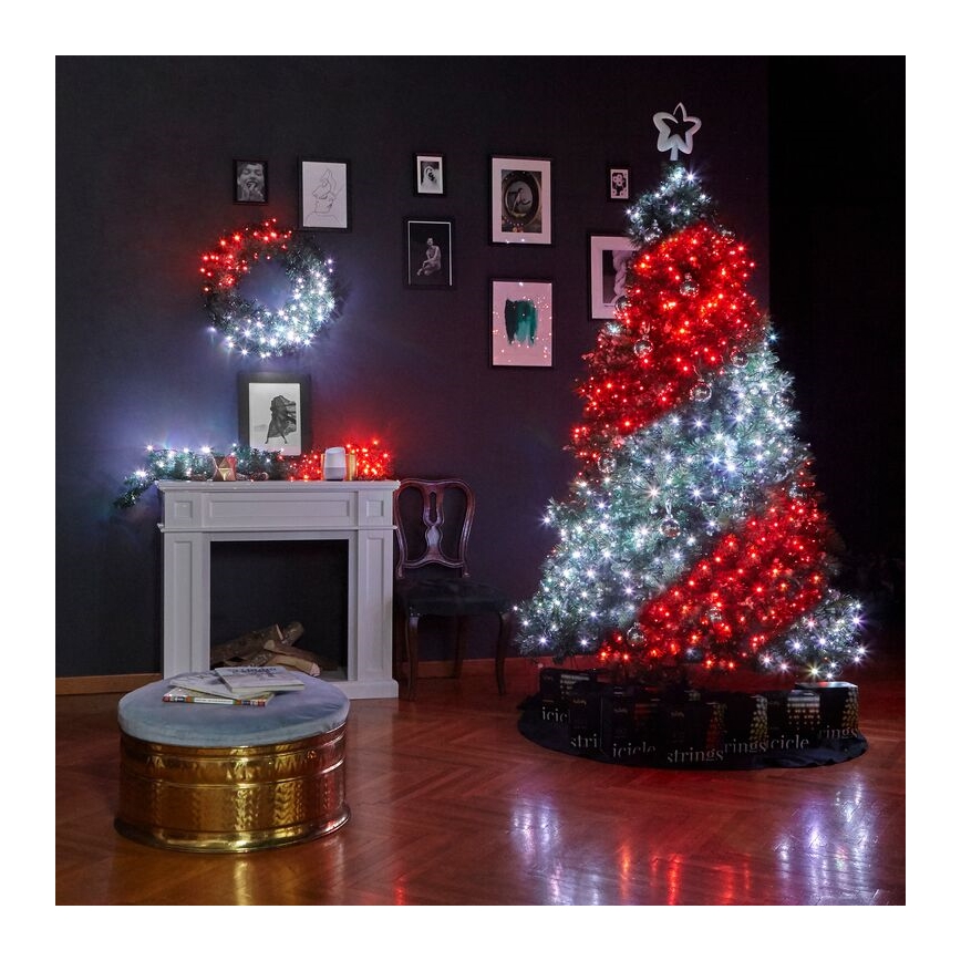 Twinkly - LED RGB Dimmelhető Karácsonyi koszorú PRE-LIT WREATH 50xLED átm. 61cm Wi-Fi