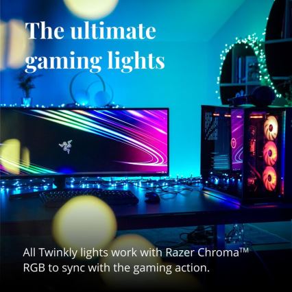 Twinkly - LED RGBW állítható fényerejű kültéri  fényfüzér STRINGS 250xLED 23,5m IP44 Wi-Fi