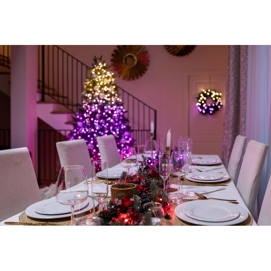 Twinkly - RGBW LED dimmelhető kültéri füzér STRINGS, 250 LED, 23,5 m, IP44, Wi‑Fi