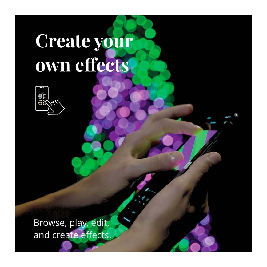 Twinkly - LED RGBW állítható fényerejű kültéri karácsonyi fényfüzér STRINGS 600xLED 51,5m IP44 Wi-Fi
