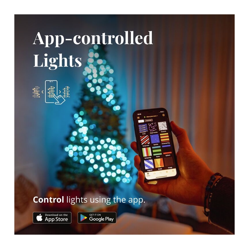 Twinkly - LED RGB állítható fényerejű kültéri karácsonyi fényfüzér STRINGS 600xLED 51,5m IP44 Wi-Fi