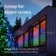 Twinkly - LED RGBW Dimmelhető kültér Karácsonyi függöny CURTAIN 210xLED 6,1m IP44 Wi-Fi