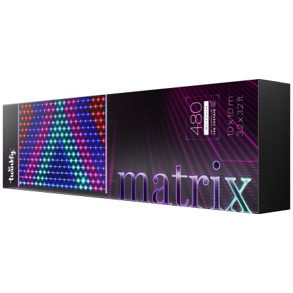 Twinkly - LED RGB állítható fényerejű karácsonyi függöny MATRIX 480xLED 1x1 m Wi-Fi