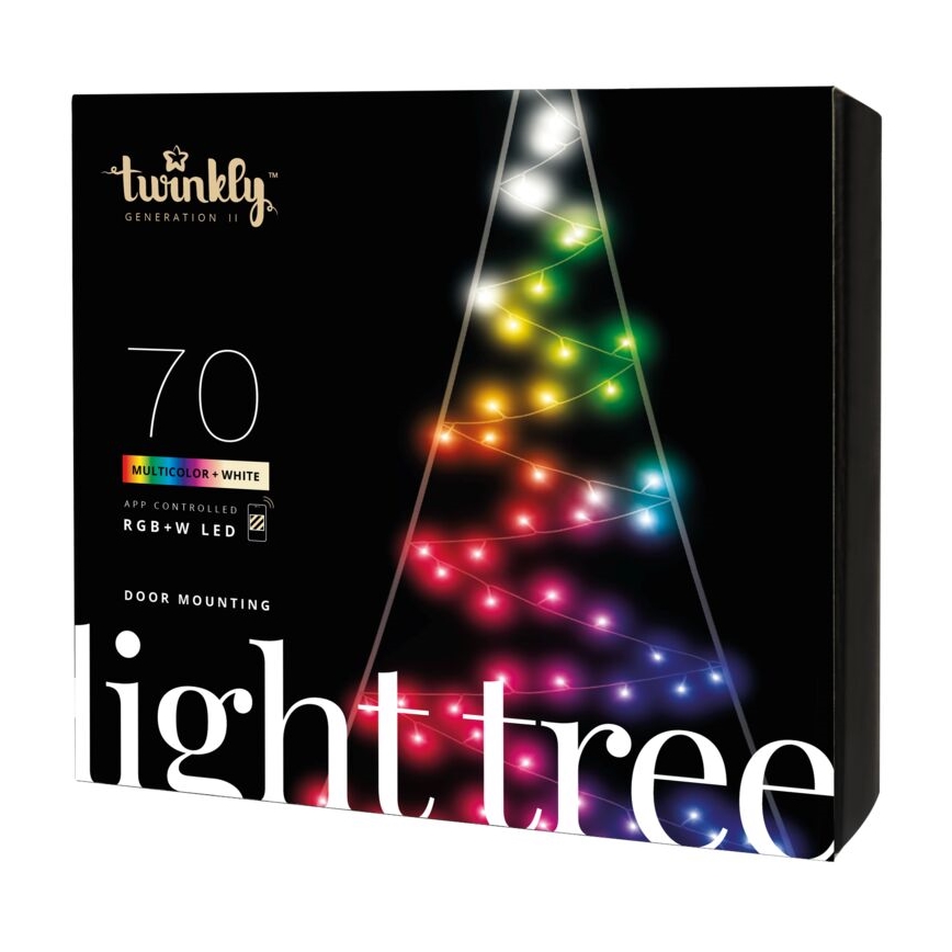 Twinkly - LED RGBW állítható fényerejű kültéri karácsonyfa LIGHT TREE 70xLED IP44 Wi-Fi