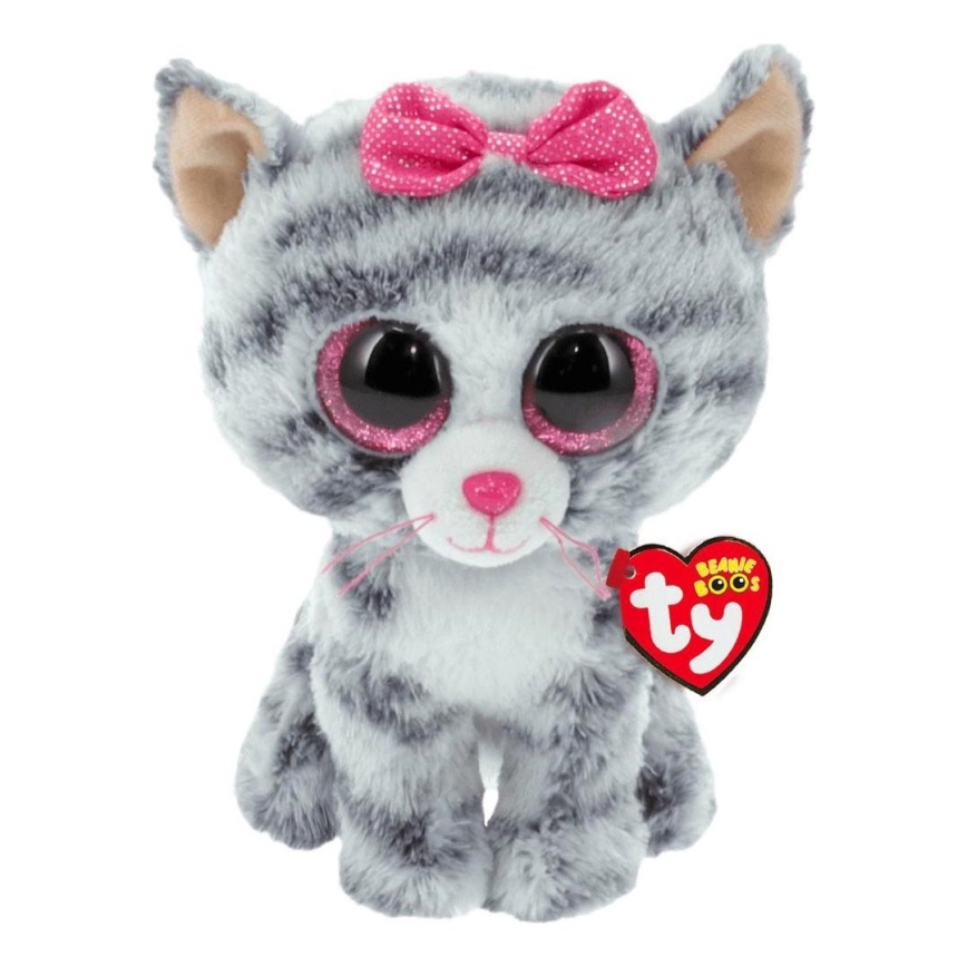 TY - Plüssjáték KIKI macska 15 cm szürke