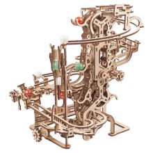 Ugears - 3D fa mechanikus puzzle Üveggolyó pálya lánc