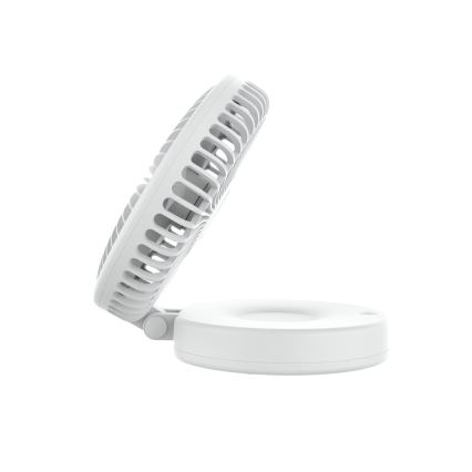 Újratölthető asztali ventilátor 10W/5V 2400 mAh fehér