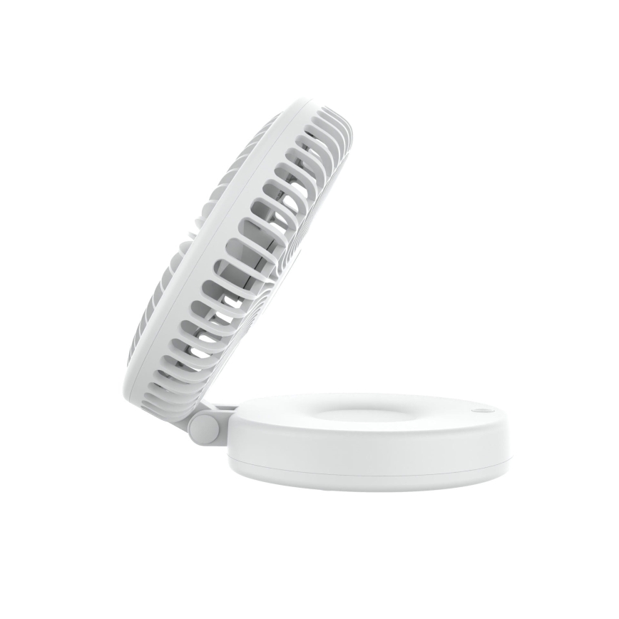 Újratölthető asztali ventilátor 10W/5V 2400 mAh fehér