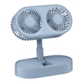 Újratölthető asztali ventilátor 3,7V 1200 mAh kék
